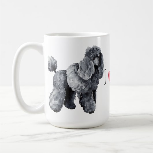 Mug J'aime mon caniche miniature (Gauche)