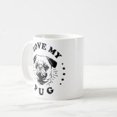 Mug J'aime mon Carlin (Devant gauche)