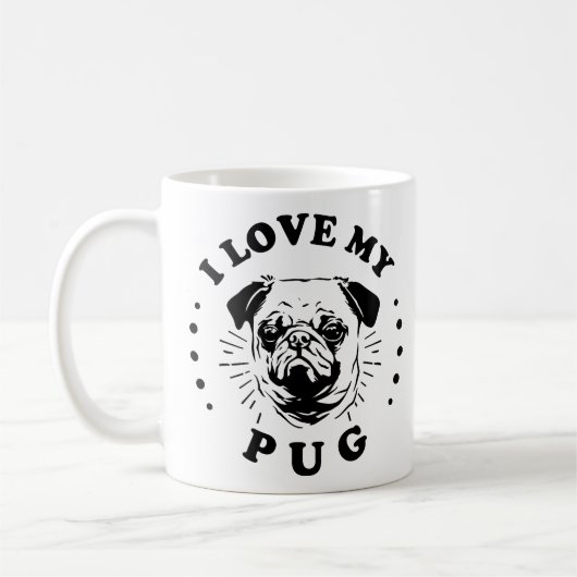 Mug J'aime mon Carlin (Gauche)