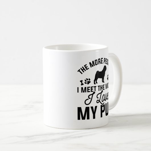 Mug J'aime mon Carlin (Devant droit)