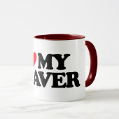 MUG J'AIME MON CASTOR (Devant droit)