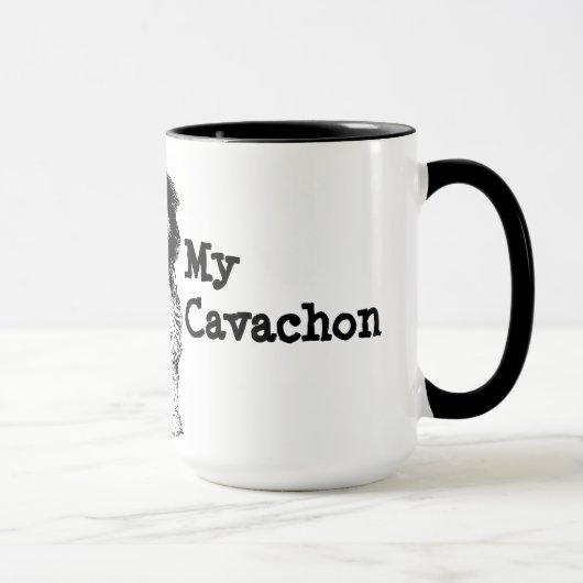 Mug J'aime mon Cavachon (Droite)