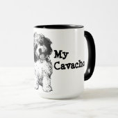 Mug J'aime mon Cavachon (Devant droit)