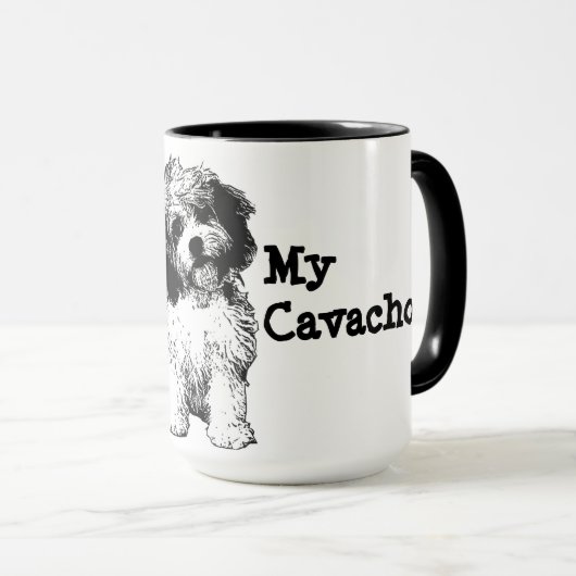 Mug J'aime mon Cavachon (Devant droit)