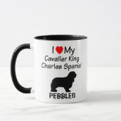 Mug J'Aime Mon Cavalier King Charles Spaniel Chien (Gauche)