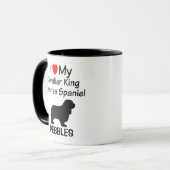 Mug J'Aime Mon Cavalier King Charles Spaniel Chien (Devant gauche)