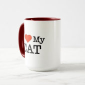 Mug J'Aime Mon Chat (Devant gauche)