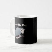 Mug J'aime mon chat drôle opossum (Devant gauche)