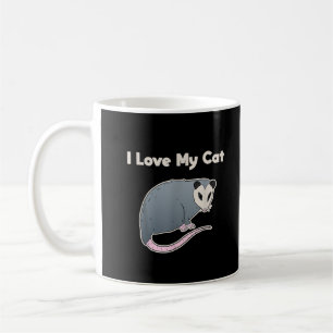 Mug J'aime mon chat drôle opossum