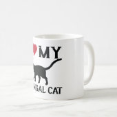 Mug J'Aime Mon Chat Du Bengale (Devant droit)
