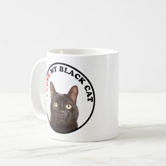 Mug J'Aime Mon Chat Noir (Devant gauche)