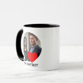 Mug 🤖 J'Aime Mon Chatbot ❤️ Créer Ma Propre Photo (Devant gauche)