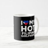 Mug J'Aime Mon Chaud Filipino Girlfriend Funny Couples (Devant droit)