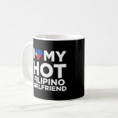 Mug J'Aime Mon Chaud Filipino Girlfriend Funny Couples (Devant gauche)