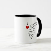 Mug J'aime Mon Cheval Graphique (Devant droit)