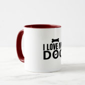 Mug J'aime mon chien (Devant gauche)