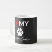 Mug J'aime mon chien Airedale Terrier texte personnali (Devant gauche)