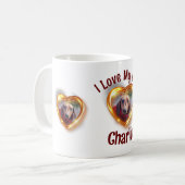 Mug J'Aime Mon Chien Animateur Coeur Qui Brille (Devant gauche)