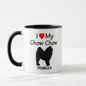 Mug J'Aime Mon Chien Chow Chow Chow (Gauche)