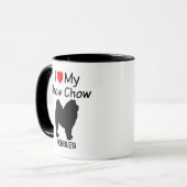 Mug J'Aime Mon Chien Chow Chow Chow (Devant gauche)