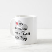 Mug J'aime mon chien courtaud australien de bétail de (Devant gauche)