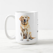 Mug J'Aime Mon Chien Cute Yellow Labrador Retriever (Gauche)