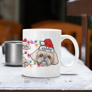 Mug J'aime mon chien de compagnie Shih tzu au cœur bri