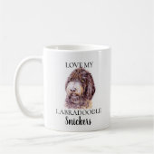 Mug J'aime mon chien de labradoodle (Gauche)