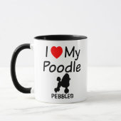 Mug J'Aime Mon Chien De Poodle (Gauche)