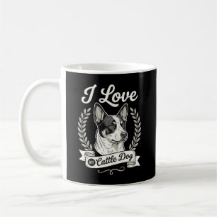 Mug J'aime mon chien de troupeau vintage amateur de ch