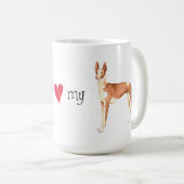 Mug J'aime mon chien d'Ibizan (Devant droit)