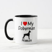Mug J'Aime Mon Chien Doberman (Gauche)
