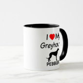 Mug J'Aime Mon Chien Greyhound (Devant droit)