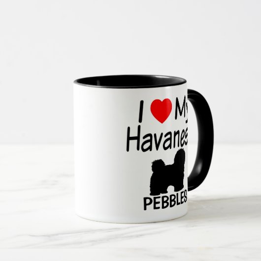 Mug J'Aime Mon Chien Havanais (Devant droit)