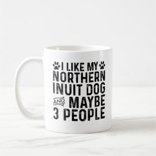 Mug J'aime mon chien inuit du nord et 3 personnes