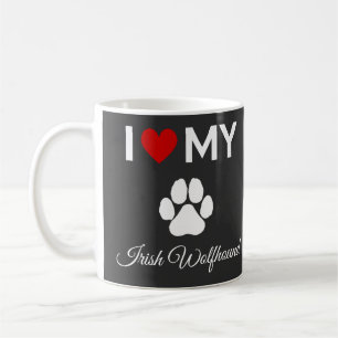 Mug J'aime mon chien irlandais Wolfhound texte personn