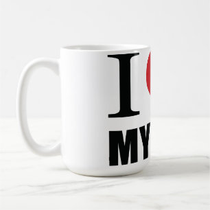 Mug J'aime mon chien jeter l'oreiller