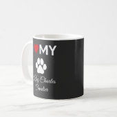 Mug J'aime mon chien King Charles Cavalier texte perso (Devant gauche)