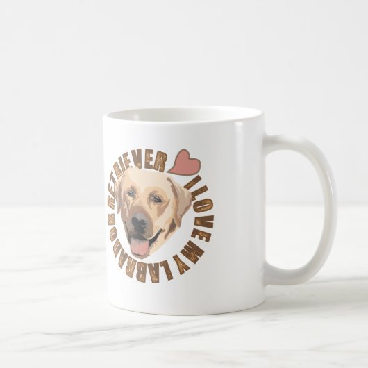 Mug J'aime mon chien - labrador retriever (Droite)