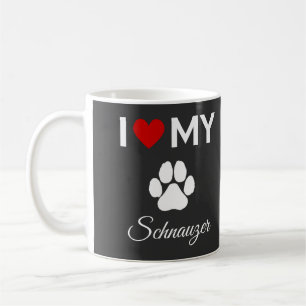 Mug J'aime mon chien Schnauzer texte personnalisé