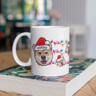 Mug J'aime mon chien Shiba Inu au cœur brillant