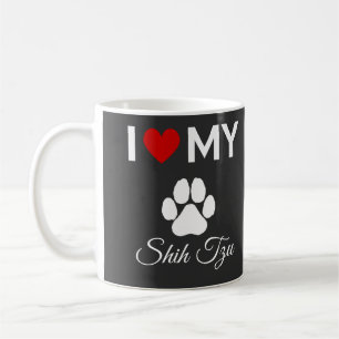 Mug J'aime mon chien Shih Tzu texte personnalisé