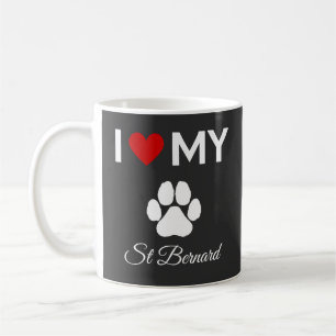Mug J'aime mon chien St Bernard texte personnalisé