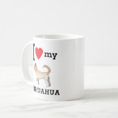 Mug J'Aime Mon Chihuahua (Devant gauche)