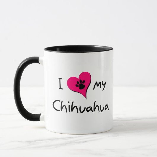 Mug J'aime mon Chihuahua (Gauche)