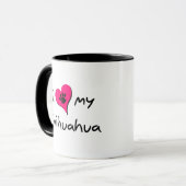 Mug J'aime mon Chihuahua (Devant gauche)
