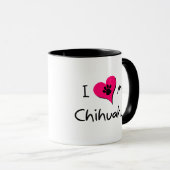 Mug J'aime mon Chihuahua (Devant droit)