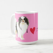 Mug J'aime mon Chin japonais (Devant gauche)