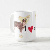 Mug J'aime mon chinois Crested (Devant gauche)