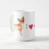 Mug J'aime mon chiwawa (Devant gauche)